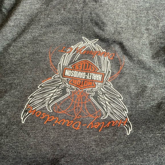 Harley Davidson longsleeve v neck top size M - Picture 6 of 6